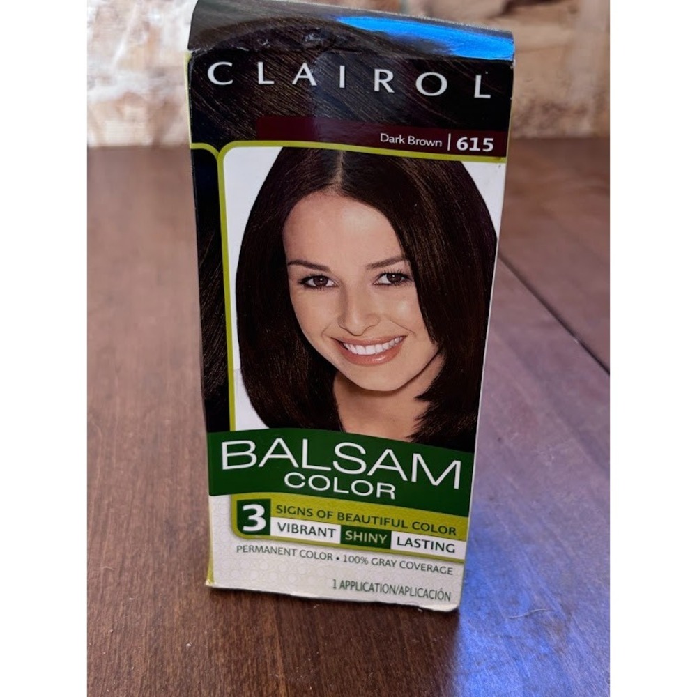 Clairol Balsam Color Permanent Hair Color, Gray Coverage #615 DARK BROWN
